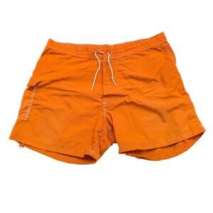 80's Orange Cargo Board Shorts